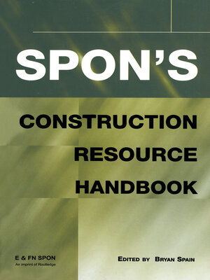 cover image of Spon's Construction Resource Handbook